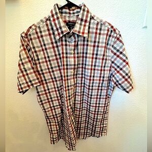 Van Heusen Men's Plaid Dress Shirt - Size Medium, Business Casual- LIKE NEW!